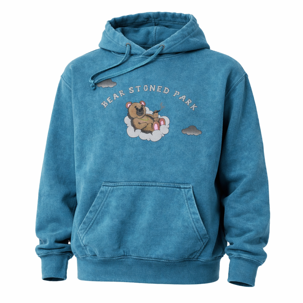 OG Bear Stoned Park Acid Wash Hoodie