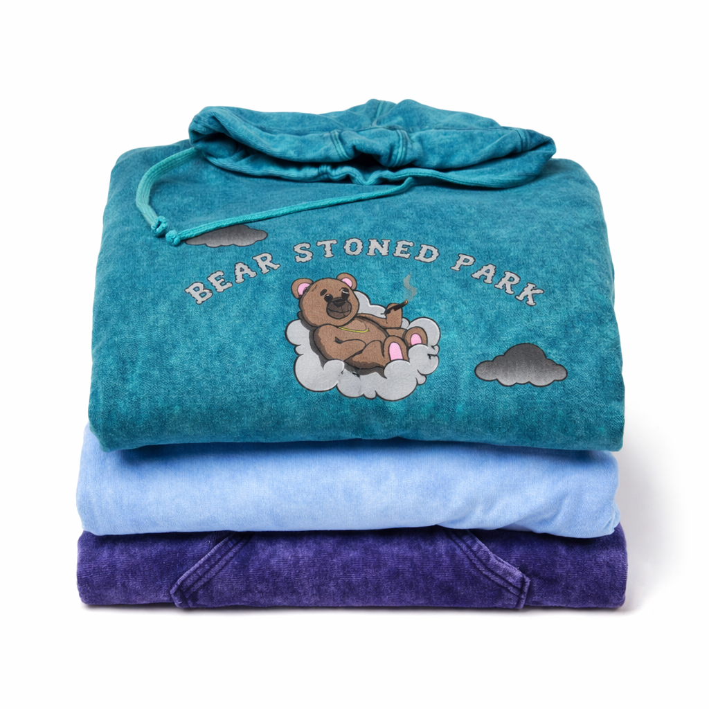 OG Bear Stoned Park Acid Wash Hoodie